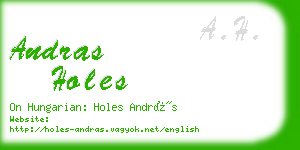 andras holes business card